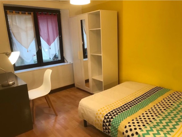 Thiết kế sơn tường phòng trọ màu Jester Yellow
