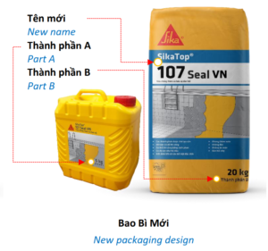 Thay đổi tên SIKATOP-107 SEAL VN và bao bì sản phẩm