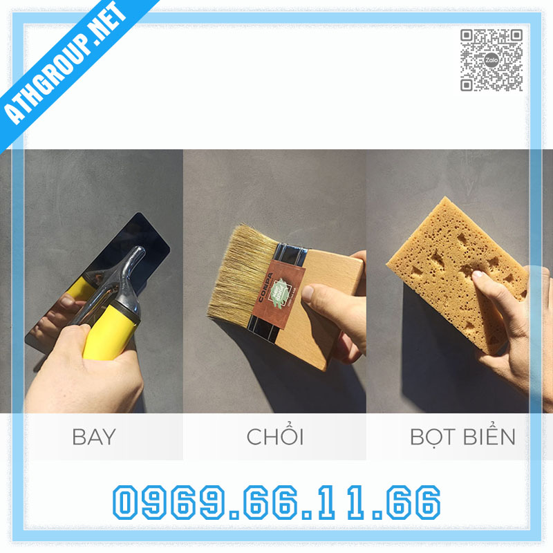 Bộ dụng cụ chuyên dùng thi công sơn giả bê tông