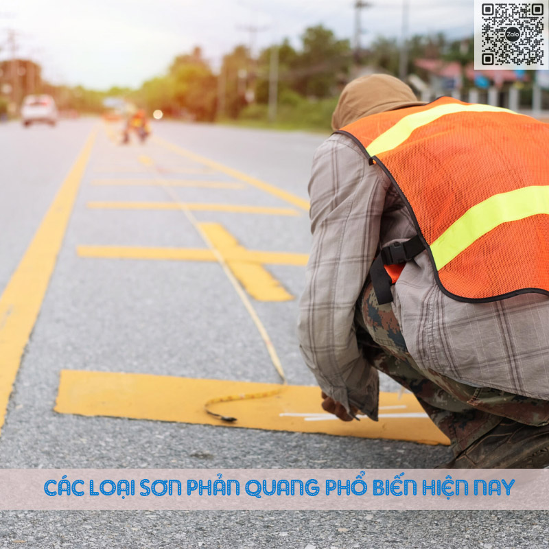 Hình ảnh thi công sơn phản quang