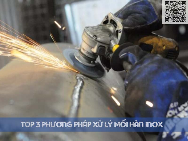 Sử dụng máy mài để làm sạch mối hàn