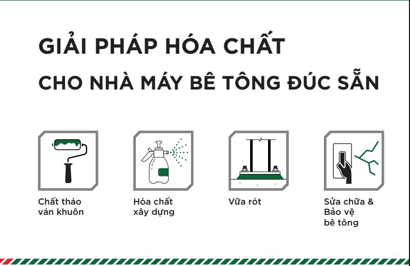Giải pháp hóa chất cho nhà máy bê tông đúc sẵn hãng TPI