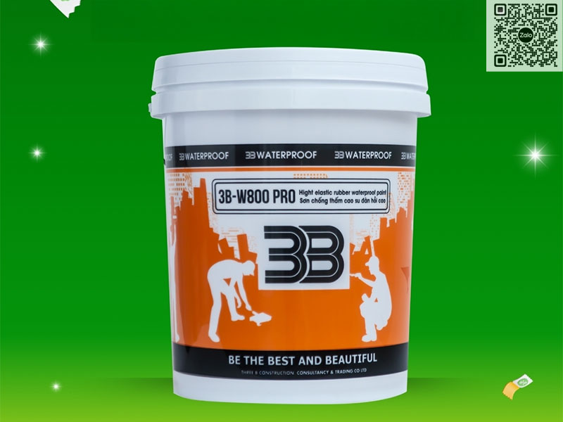 3B-W800 Pro | Sơn Chống Thấm Cao Su Đàn Hồi