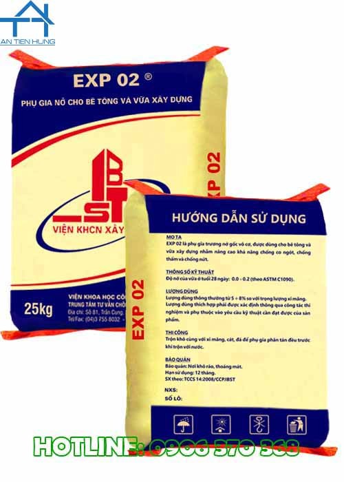 EXP-02 | Phụ Gia Trương Nở Cho Bê Tông Và Vữa