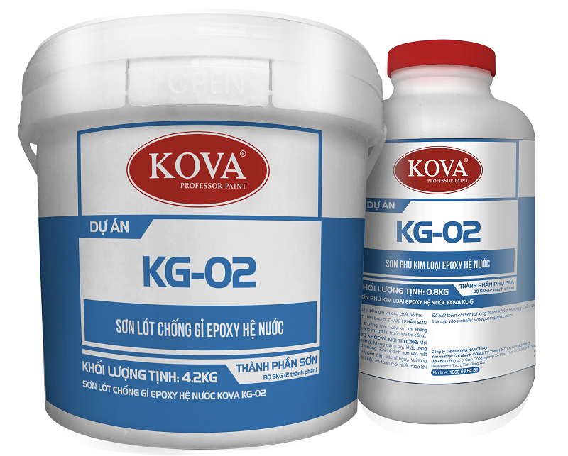 KOVA KG-02 | Sơn Lót Chống Gỉ Hệ Nước