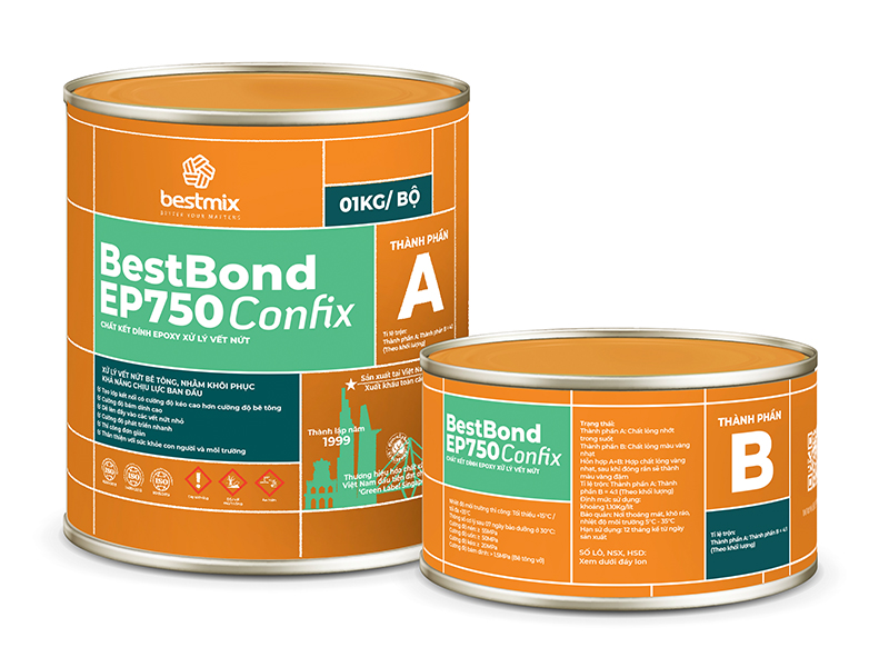 BESTBOND EP750 Confix | Epoxy Bơm Vá Vết Nứt Bê Tông
