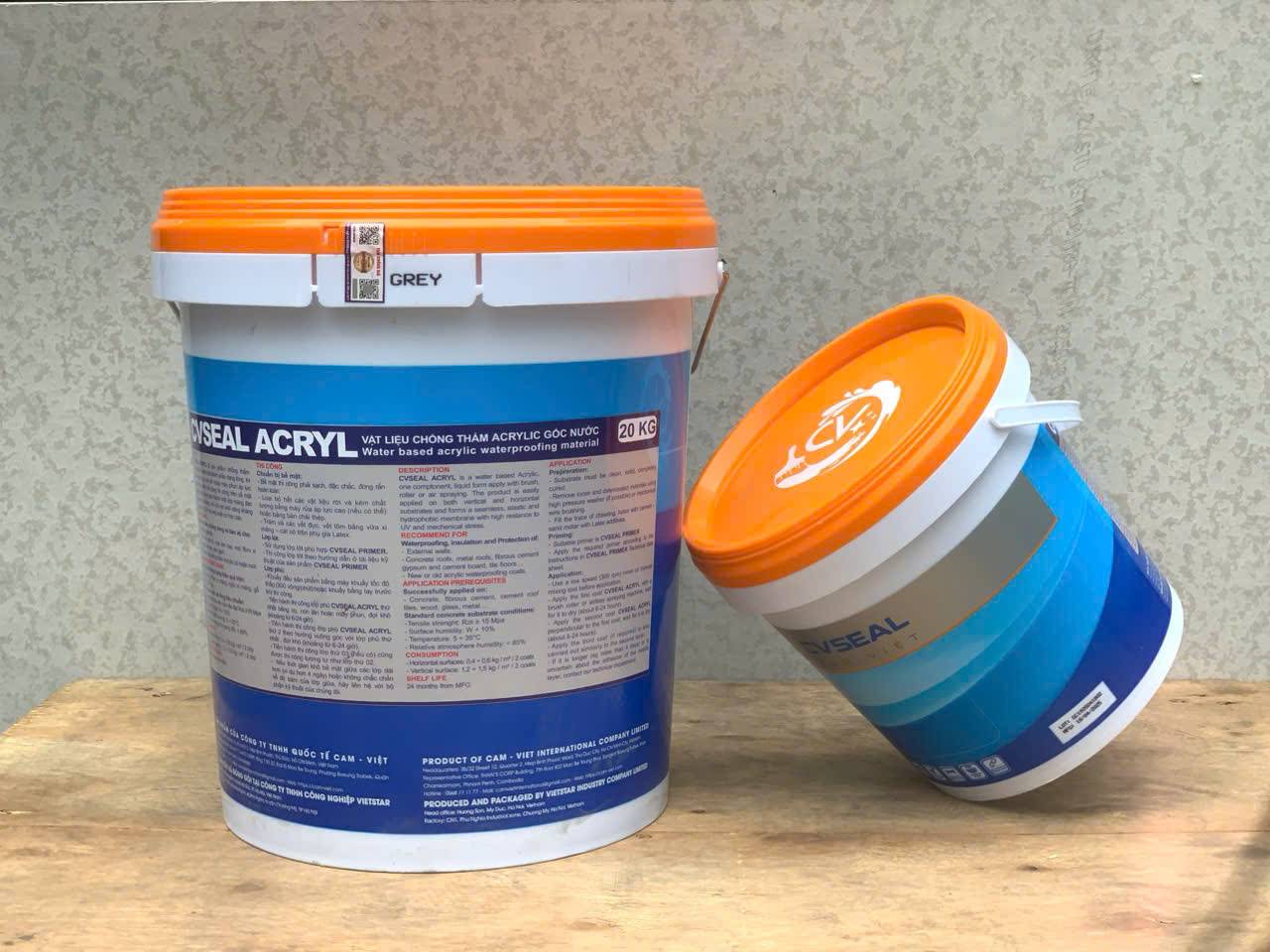 CVSEAL ACRYL | Vật liệu chống thấm Acrylic gốc nước