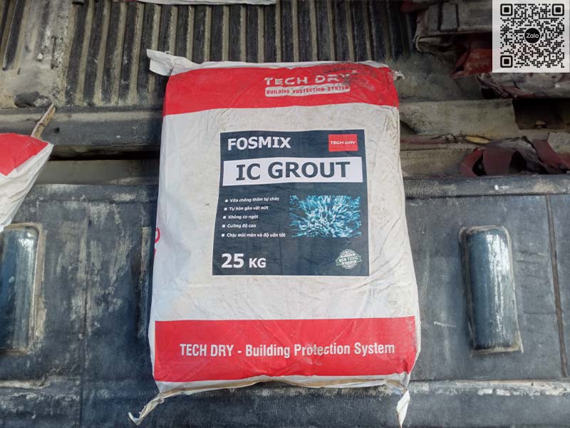 Fosmix IC Grout Bao 25kg | Vữa Chống Thấm Tự San Không Co Ngót
