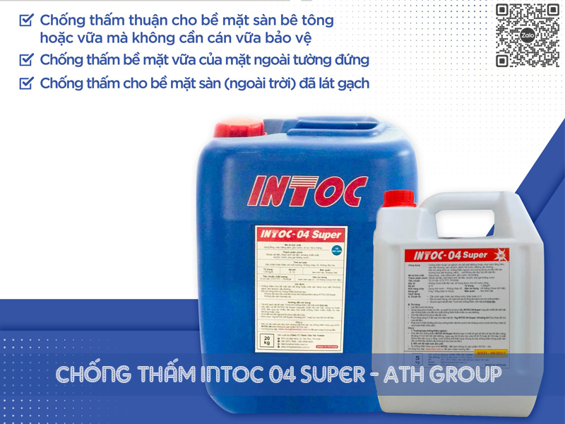 INTOC 04 SUPER | Chống Thấm Silicat Gốc Nước Cho Sàn Bê Tông