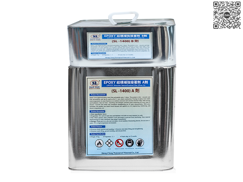 Keo Nhựa Epoxy SL-1400 | Keo Epoxy Xử Lý Nứt Chống Thấm