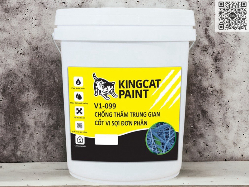 KINGCAT PAINT V1-099 | Chống Thấm Cốt Vi Sợi Đơn Phần