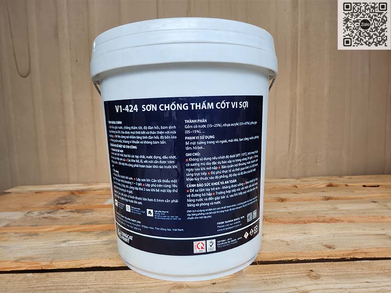 KINGCAT PAINT V1-424 | Sơn Chống Thấm Cốt Vi Sợi