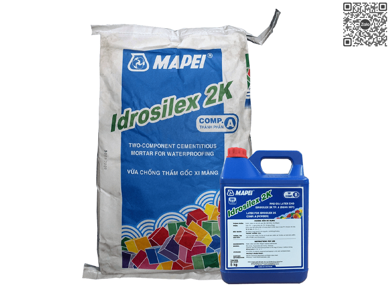 MAPEI IDROSILEX 2K | Vữa Chống Thấm Và Bảo Vệ Đàn Hồi Gốc Xi Măng