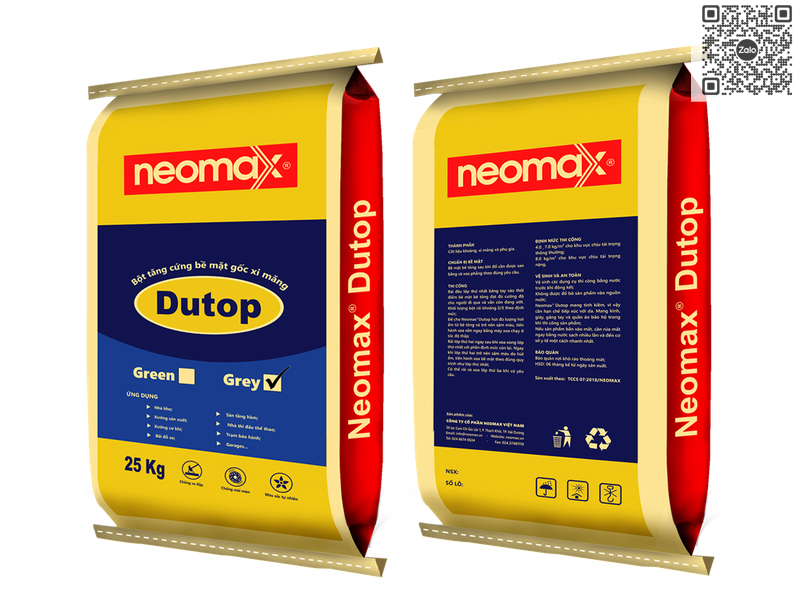 NEOMAX DUTOP GREY | Bột Tăng Cứng Sàn Màu Xám
