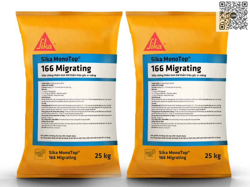 SIKA MONOTOP 166 MIGRATING | Chống Thấm Tinh Thể Thẩm Thấu