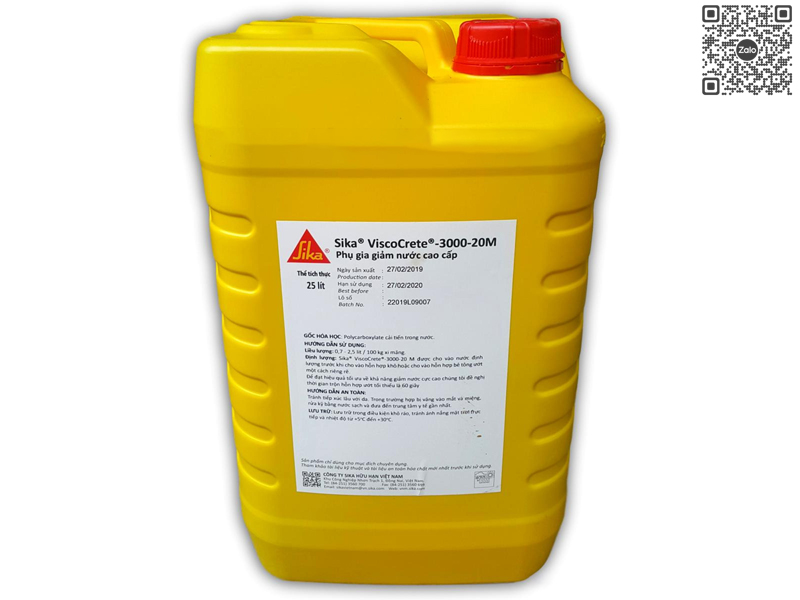 Sika ViscoCrete 3000-20M | Phụ Gia Giảm Nước Cao Cấp