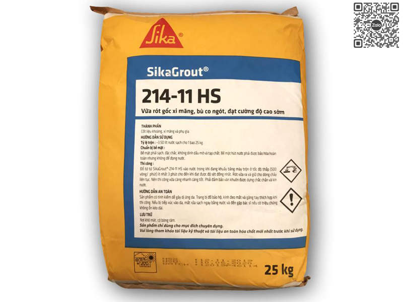 SikaGrout-214-11 HS | Vữa Rót Gốc Xi Măng, Bù Co Ngót