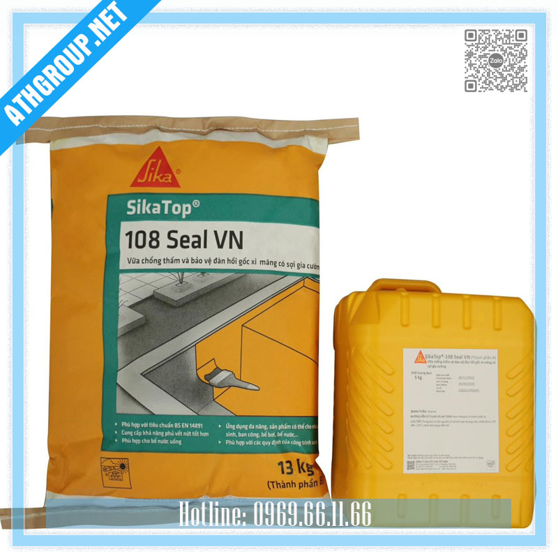 SikaTop 108 Seal VN | Vữa Chống Thấm Và Bảo Vệ Đàn Hồi