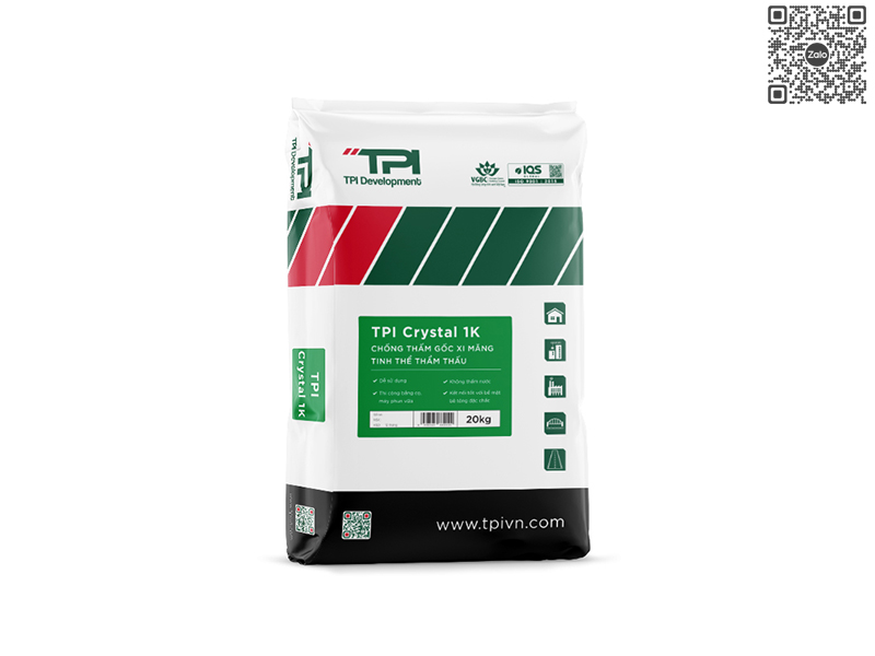 TPI Crystal 1K | Chống Thấm Tinh Thể Thẩm Thấu, Gốc Xi Măng