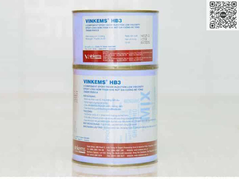 Vinkems HB3 | Keo Epoxy Bơm Trám Vết Nứt