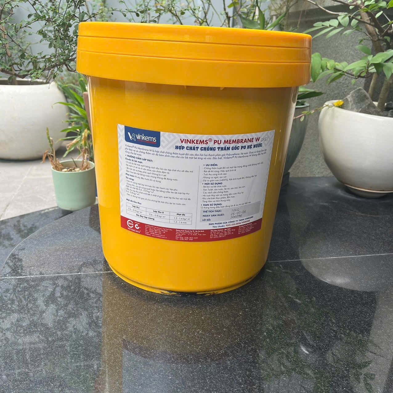 VINKEMS PU MEMBRANE W | Hợp Chất Chống Thấm Siêu Đàn Hồi